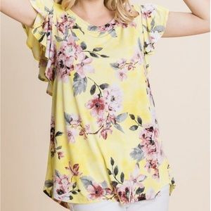 Boutique top with flowers